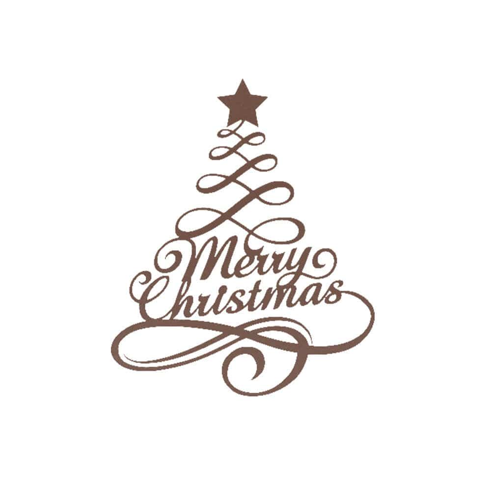 Merry Christmas Tree Metal Wall Art Decoration - MISSIRON