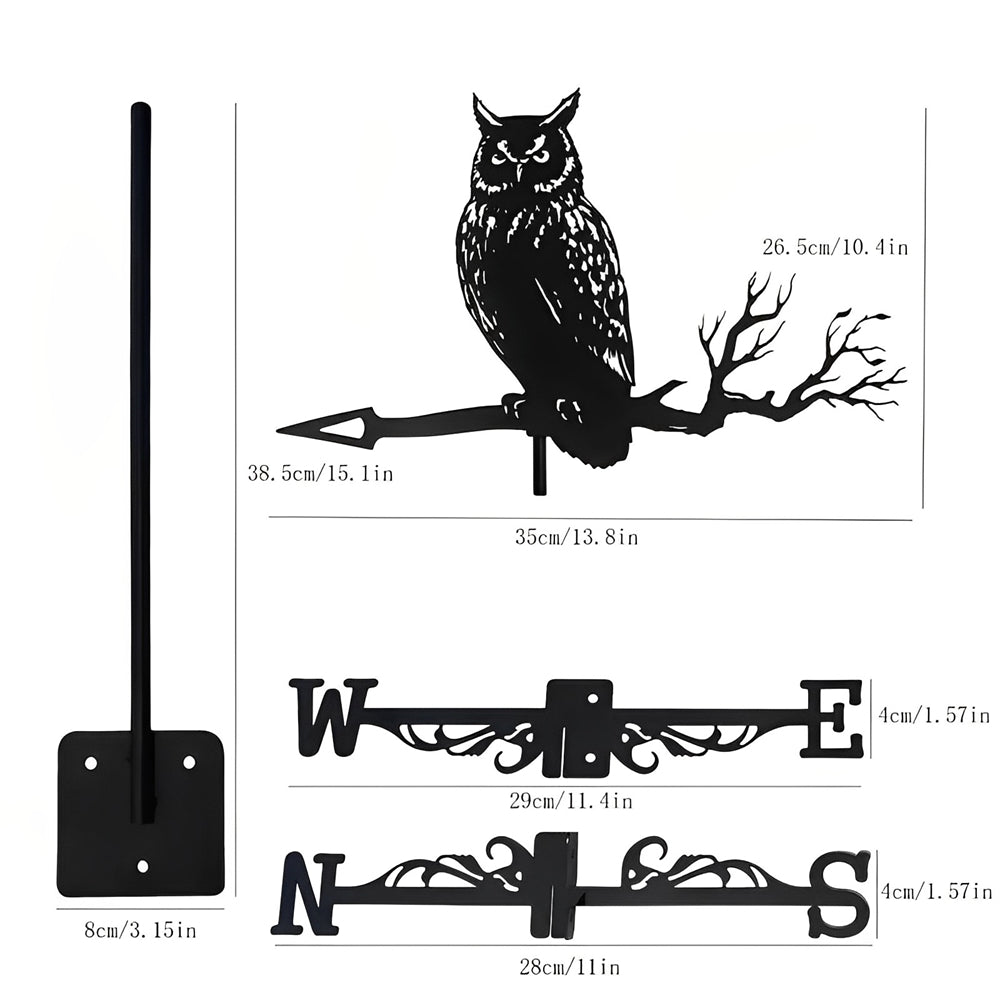 Owl Stainless Steel Weathervane - MISSIRON