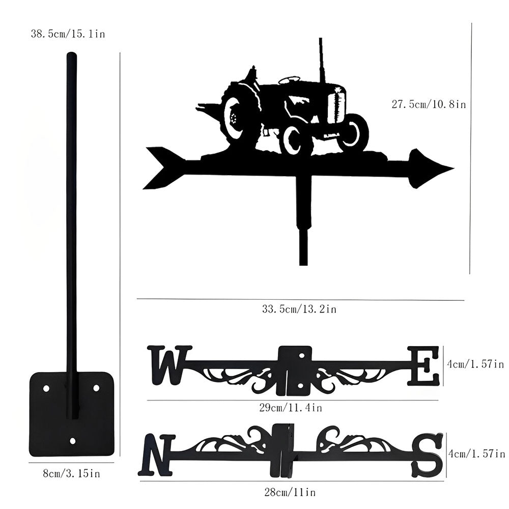 Tractor Stainless Steel Weathervane - MISSIRON
