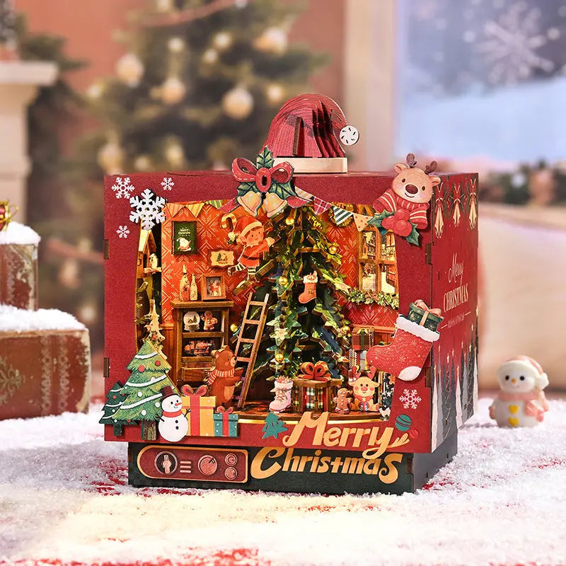 ROKRGEEK CHRISTMAS TRIPLE SCENE DIY BOOK NOOK KIT Rokrgeek