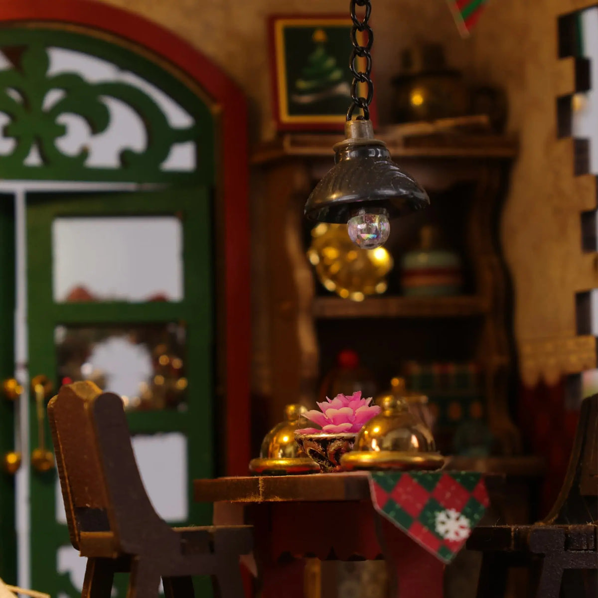 Snowy Christmas Lodge DIY Miniature House Kit Fifijoy