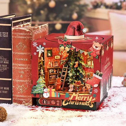 ROKRGEEK CHRISTMAS TRIPLE SCENE DIY BOOK NOOK KIT Rokrgeek