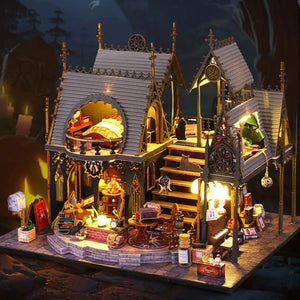 Luna Magic House DIY Wooden Dollhouse Kit Fifijoy