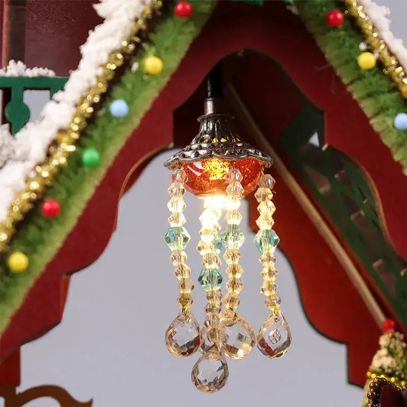 Snowy Christmas Lodge DIY Miniature House Kit Fifijoy