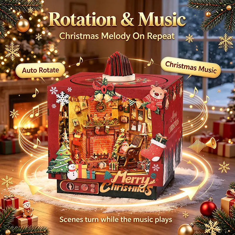 ROKRGEEK CHRISTMAS TRIPLE SCENE DIY BOOK NOOK KIT Rokrgeek