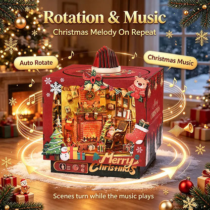 ROKRGEEK CHRISTMAS TRIPLE SCENE DIY BOOK NOOK KIT Rokrgeek