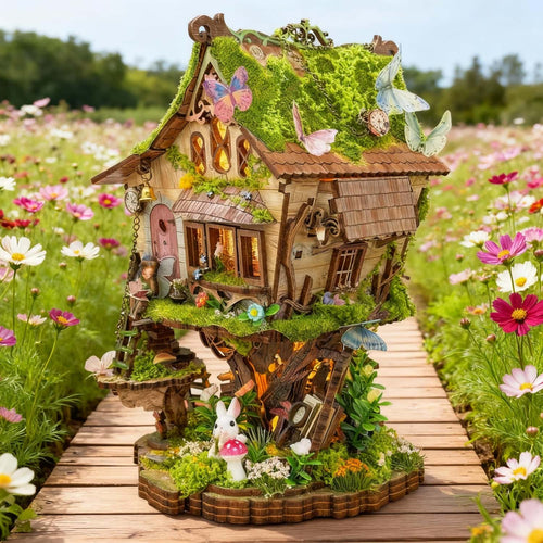 Ugeargeek Enchanted Elf Tree Cabin Building Set Ugeargeek