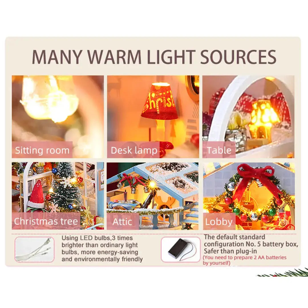 Christmas Night DIY Miniature House Kit MISS IRON