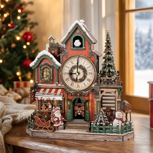 Joyful Christmas 3D Wooden Cuckoo Clock Puzzle MISS IRON