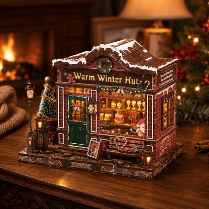 Warm Winter Hut Christmas Tavern DIY Miniature House Kit MISS IRON