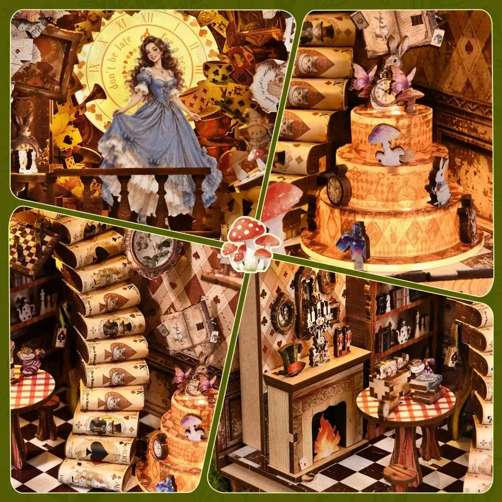 Alice in Wonderland Book Nook Kit MISS IRON
