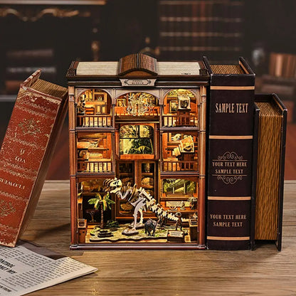 Fossil Museum DIY Wooden Book Nook Shelf Insert Fifijoy