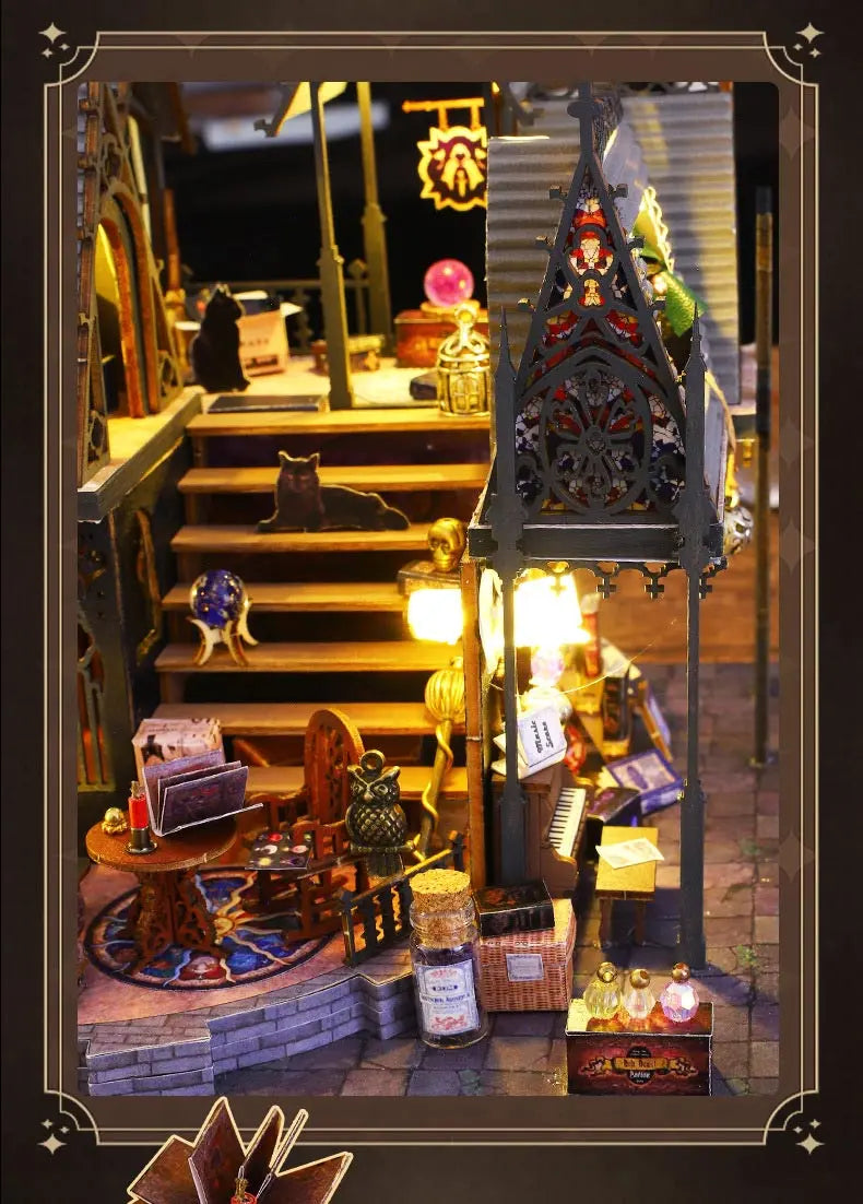Luna Magic House DIY Wooden Dollhouse Kit Fifijoy