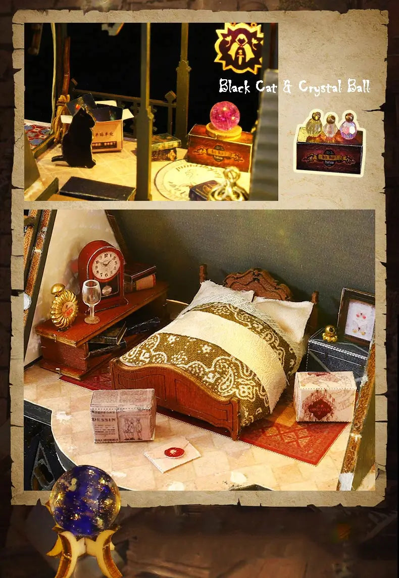 Luna Magic House DIY Wooden Dollhouse Kit Fifijoy