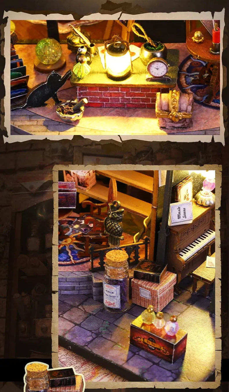 Luna Magic House DIY Wooden Dollhouse Kit Fifijoy