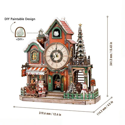 Joyful Christmas 3D Wooden Cuckoo Clock Puzzle MISS IRON