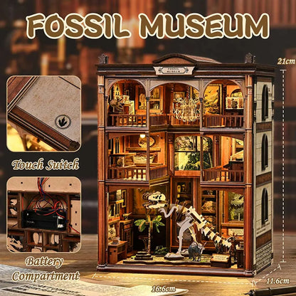 Fossil Museum DIY Wooden Book Nook Shelf Insert Fifijoy