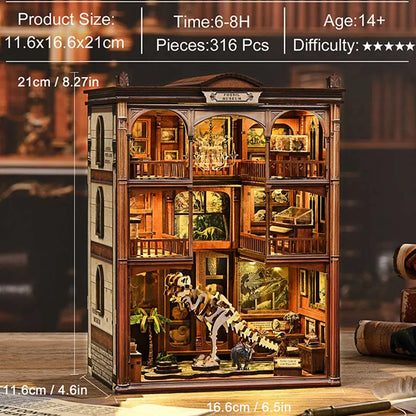 Fossil Museum DIY Wooden Book Nook Shelf Insert Fifijoy