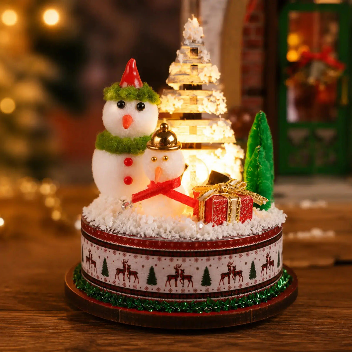 Snowy Christmas Lodge DIY Miniature House Kit Fifijoy