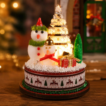 Snowy Christmas Lodge DIY Miniature House Kit Fifijoy