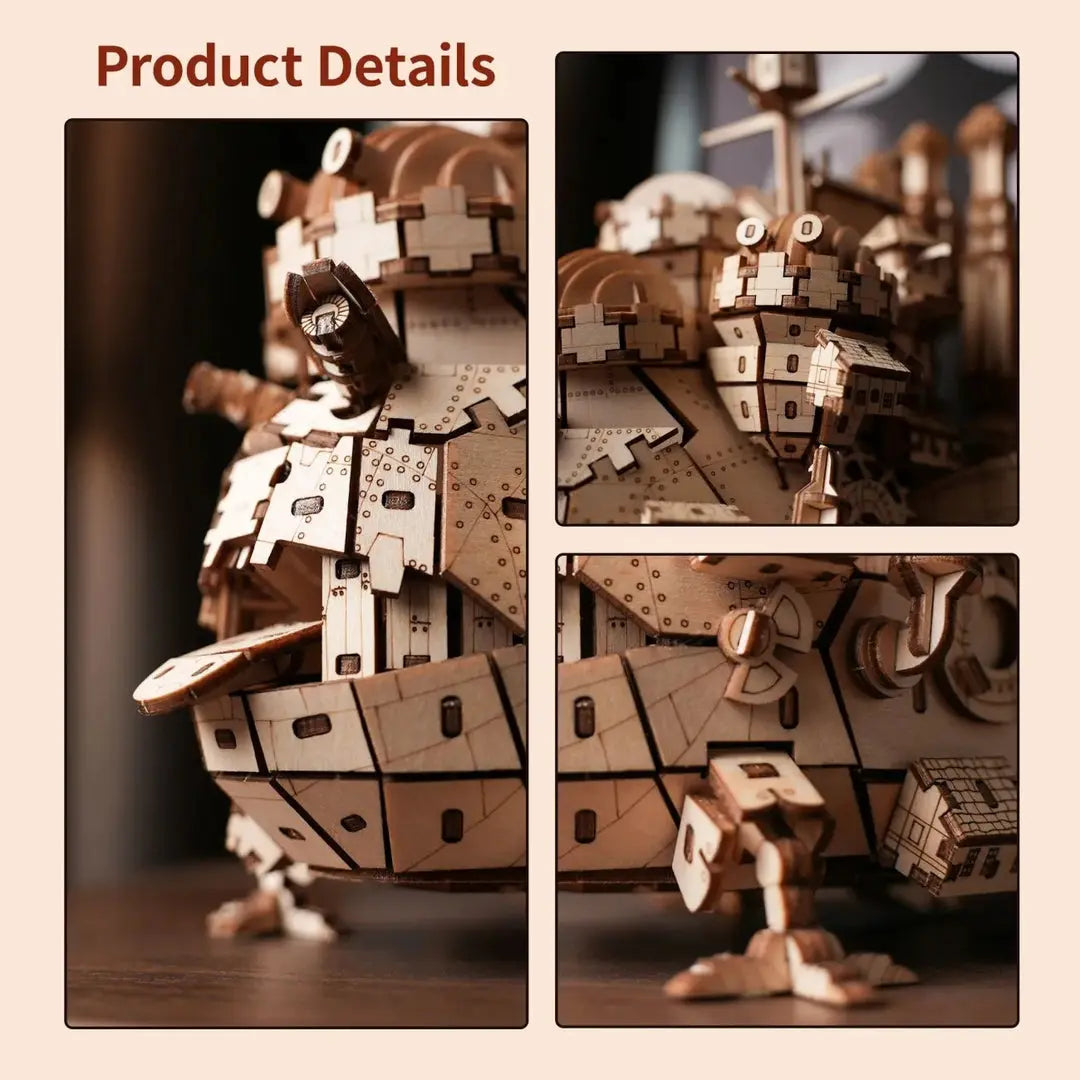 大きな 城　キャッセル　木のおもちゃ　イマジナリウム　Castle Howl's Moving Castle 3D Wooden Puzzle - Build Magical Fun – MISSIRON