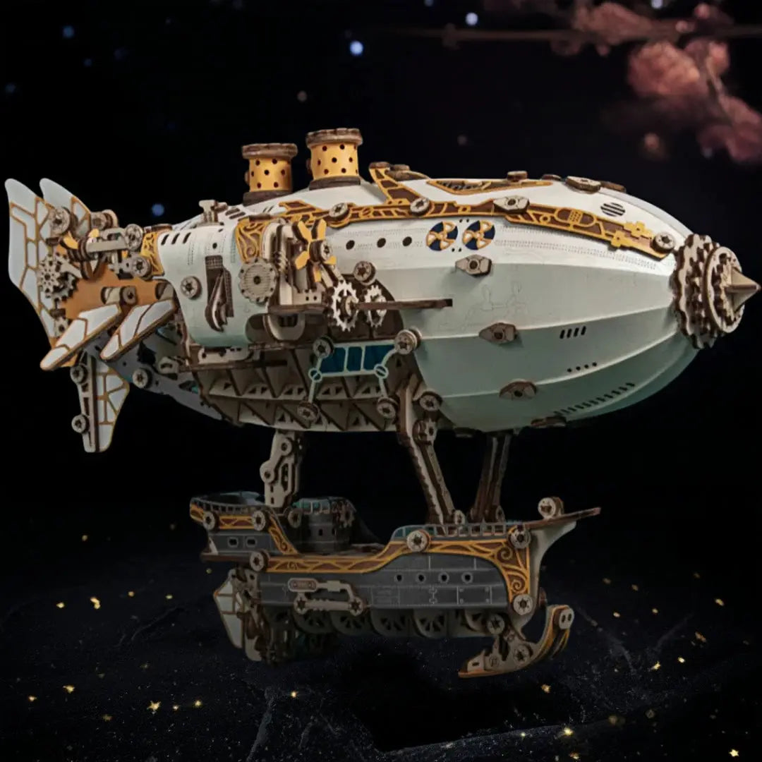 Steampunk Airships 3D Wooden Puzzle MISS IRON
