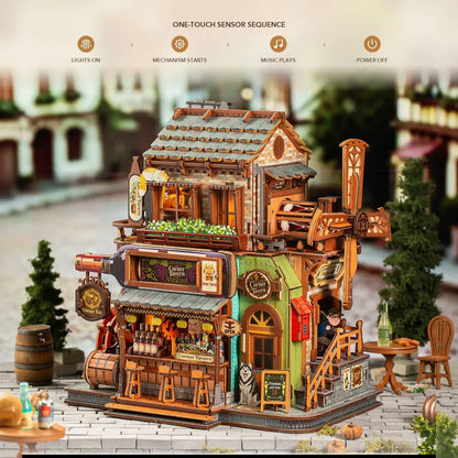 Corner Tavern Mechanical Wooden 3D Puzzle MISS IRON