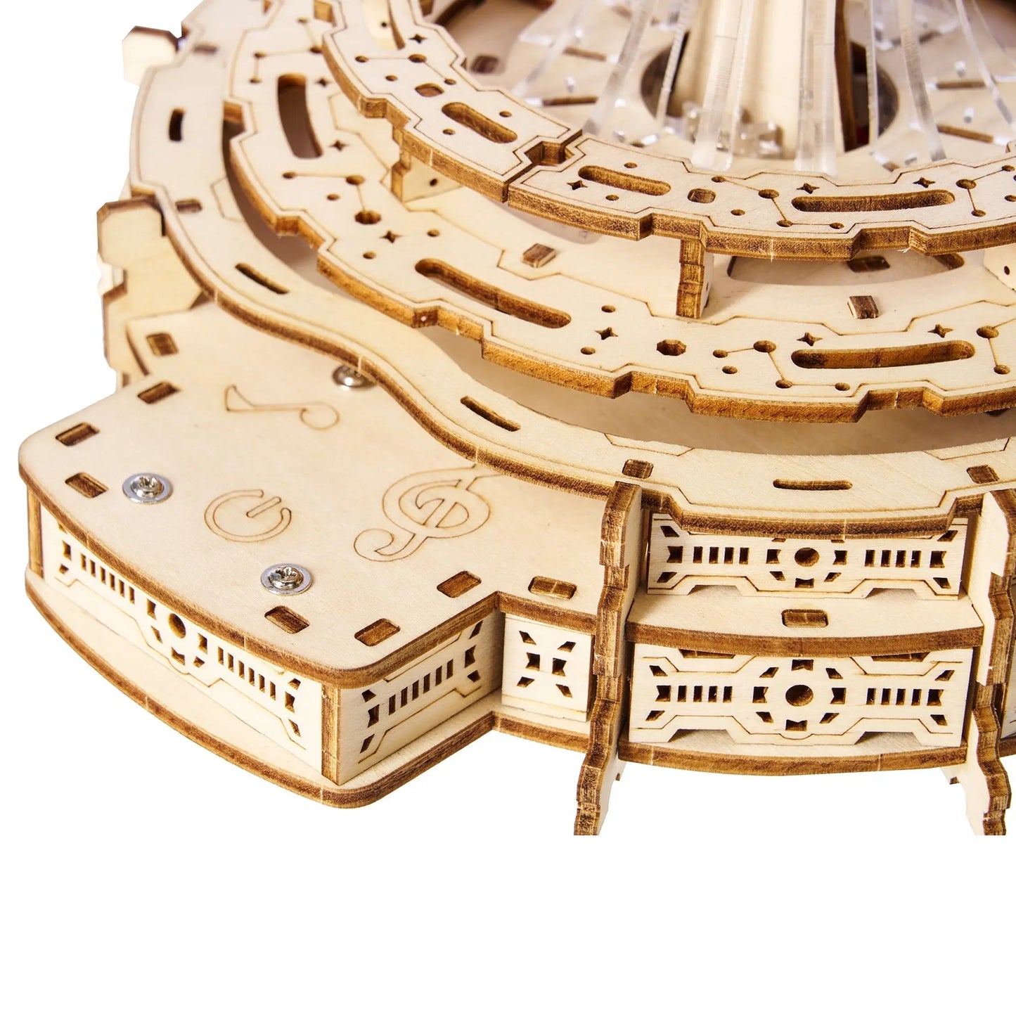 rokrgeek Celestia Castle Music box 3d wooden puzzle Rokr Geek