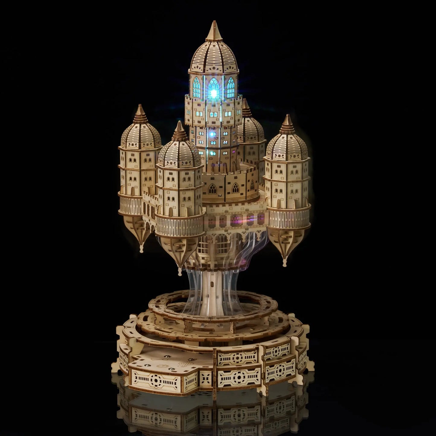 rokrgeek Celestia Castle Music box 3d wooden puzzle Rokr Geek