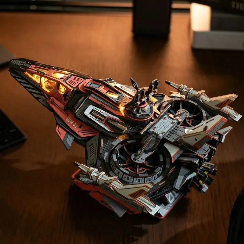 Ugeargeek Explorer 01 Cyberpunk Sci-Fi Spaceship 3D Wooden Puzzle Ugeargeek