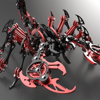 3D Mechanical Scorpion Metal Puzzle Red Black Model Kit MISS IRON