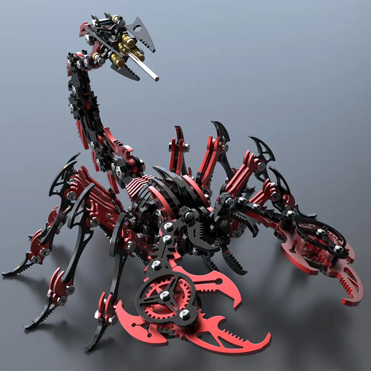 3D Mechanical Scorpion Metal Puzzle Red Black Model Kit MISS IRON
