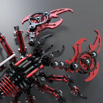 3D Mechanical Scorpion Metal Puzzle Red Black Model Kit MISS IRON