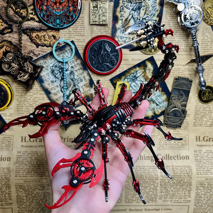 3D Mechanical Scorpion Metal Puzzle Red Black Model Kit MISS IRON