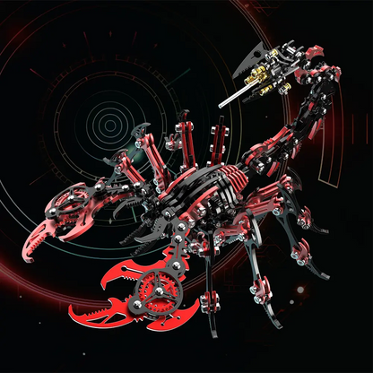 3D Mechanical Scorpion Metal Puzzle Red Black Model Kit MISS IRON
