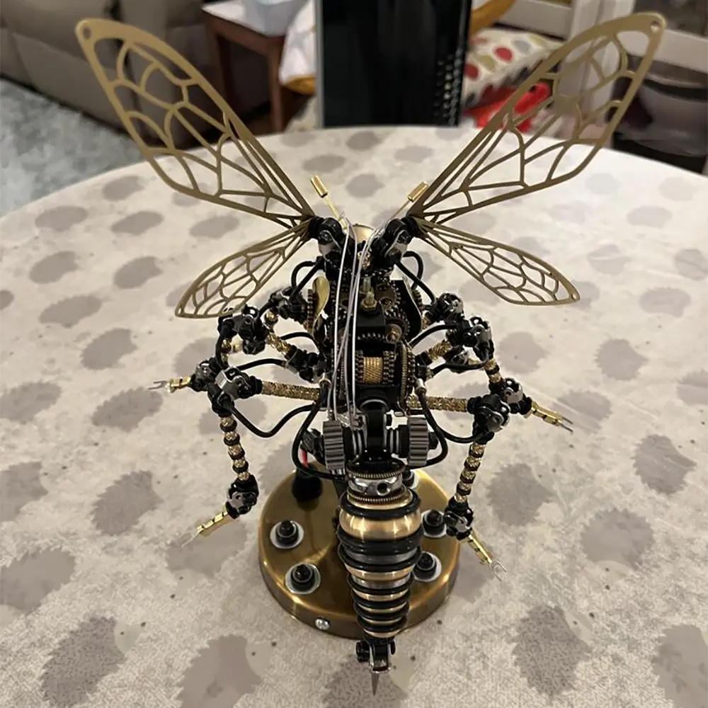 3D Metal DIY Mechanical Wasp Insects Puzzle Model Kit Assembly Jigsaw Crafts metalkitor