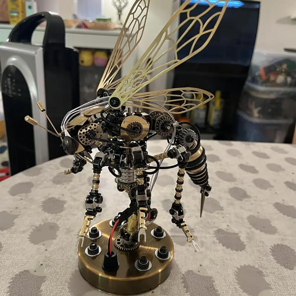 3D Metal DIY Mechanical Wasp Insects Puzzle Model Kit Assembly Jigsaw Crafts metalkitor
