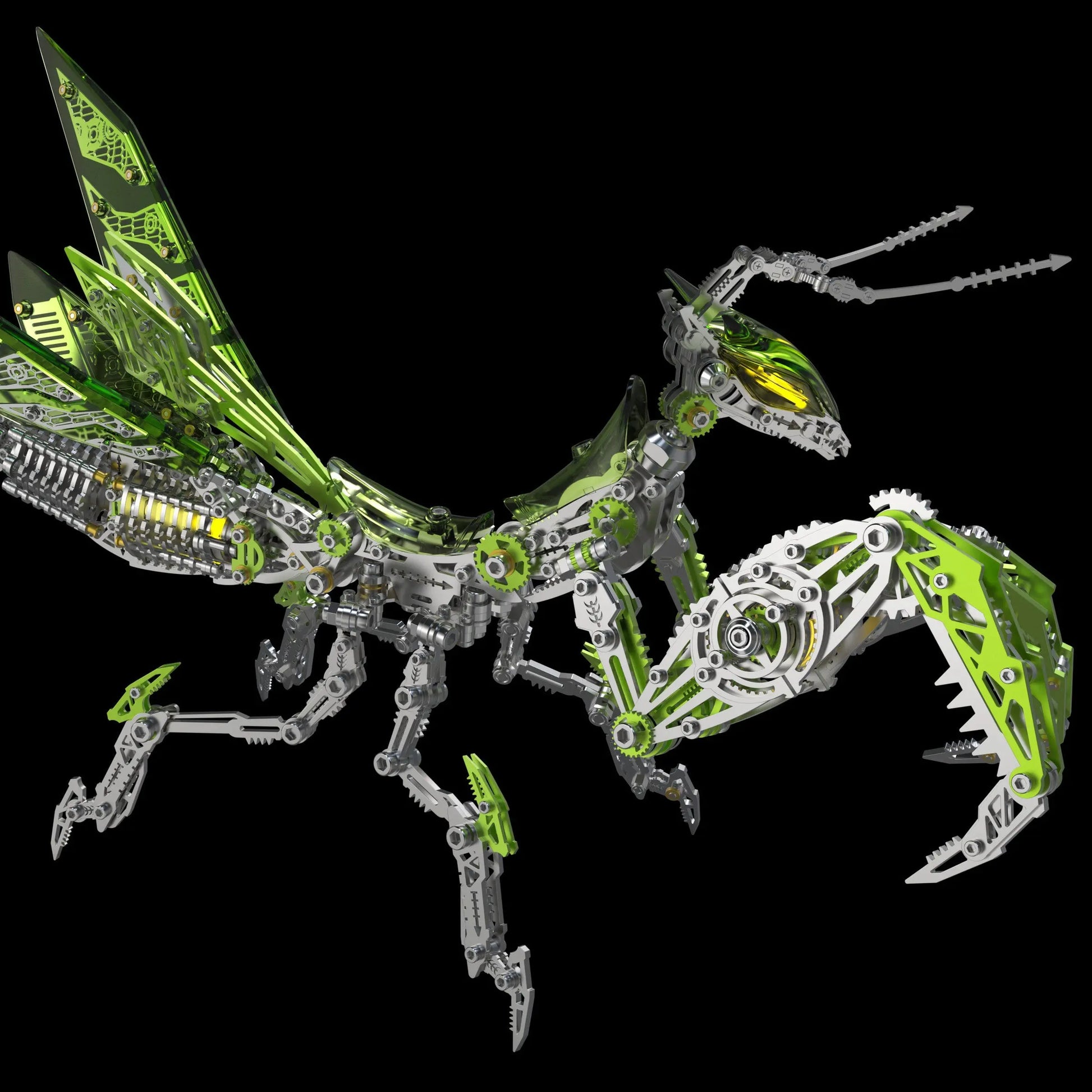 3D Metal Mechanical Mantis 1200PCS Puzzle Model Kit Insect Series MISS IRON