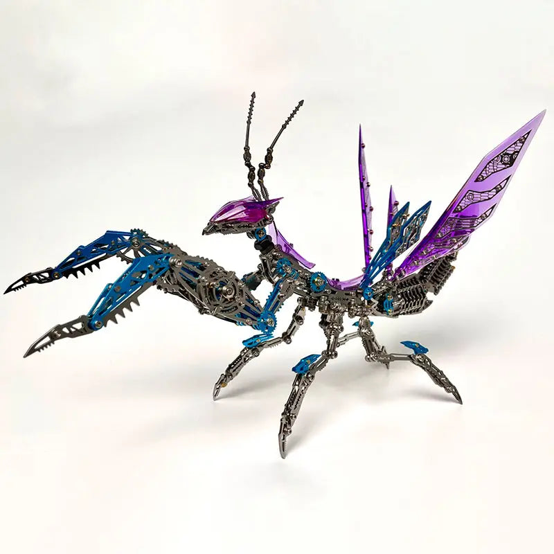 3D Metal Mechanical Mantis 1200PCS Puzzle Model Kit Insect Series MISS IRON