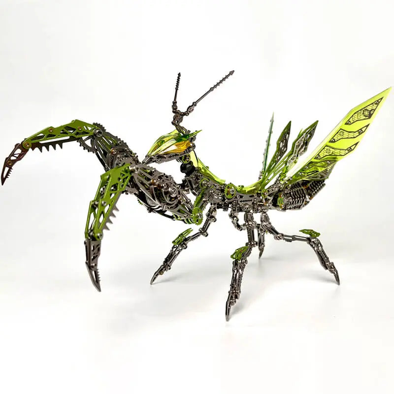 3D Metal Mechanical Mantis 1200PCS Puzzle Model Kit Insect Series MISS IRON