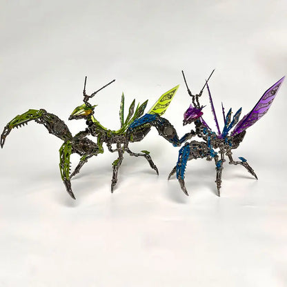 3D Metal Mechanical Mantis 1200PCS Puzzle Model Kit Insect Series MISS IRON