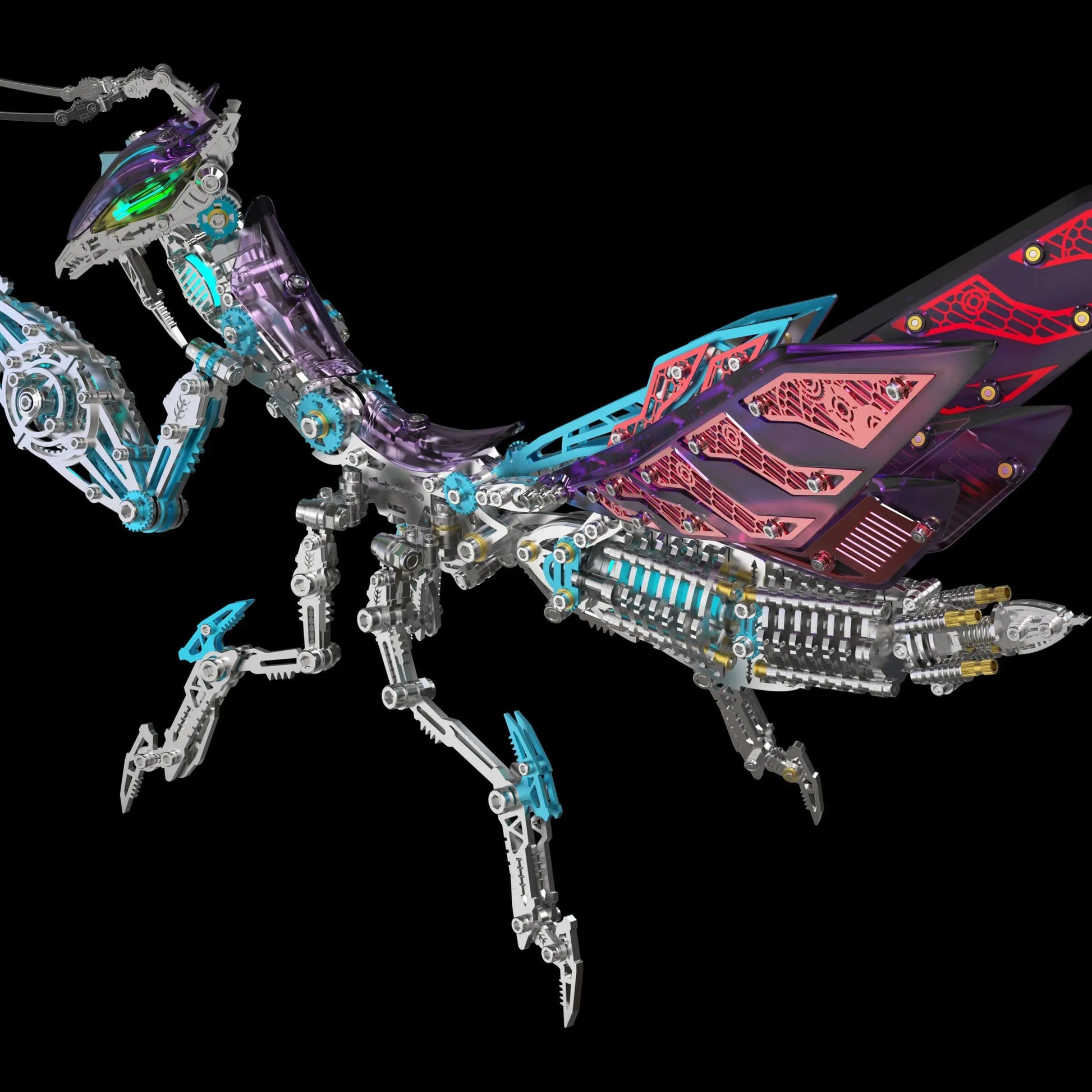 3D Metal Mechanical Mantis 1200PCS Puzzle Model Kit Insect Series MISS IRON