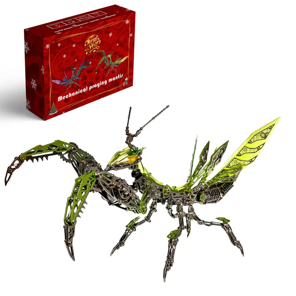 3D Metal Mechanical Mantis 1200PCS Puzzle Model Kit Insect Series MISS IRON