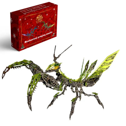 3D Metal Mechanical Mantis 1200PCS Puzzle Model Kit Insect Series MISS IRON