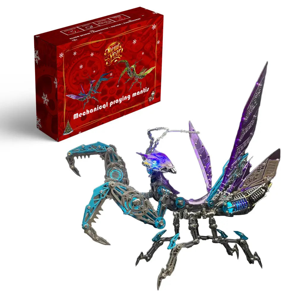 3D Metal Mechanical Mantis 1200PCS Puzzle Model Kit Insect Series MISS IRON