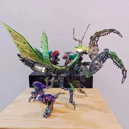 3D Metal Mechanical Mantis 1200PCS Puzzle Model Kit Insect Series MISS IRON
