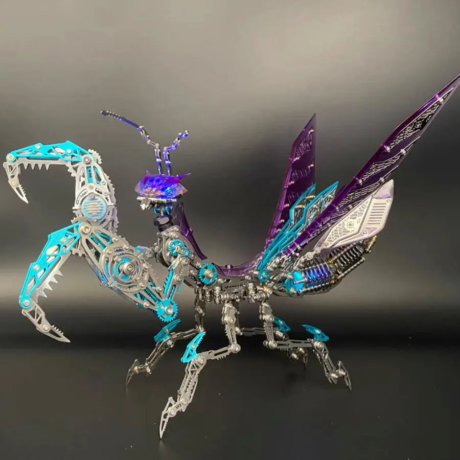 3D Metal Mechanical Mantis 1200PCS Puzzle Model Kit Insect Series MISS IRON