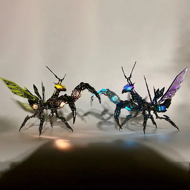3D Metal Mechanical Mantis 1200PCS Puzzle Model Kit Insect Series MISS IRON