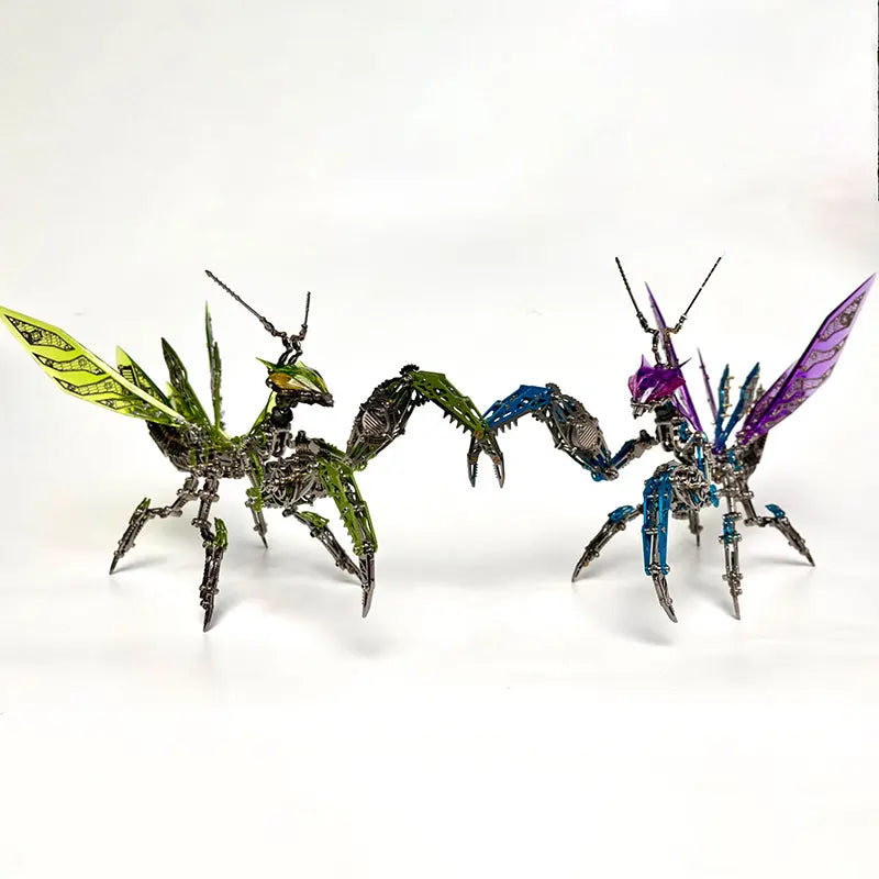 3D Metal Mechanical Mantis 1200PCS Puzzle Model Kit Insect Series MISS IRON