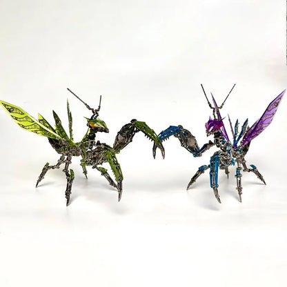 3D Metal Mechanical Mantis 1200PCS Puzzle Model Kit Insect Series MISS IRON